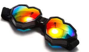 Black Mirror Lens Heart Shaped Sunglasses/Goggles