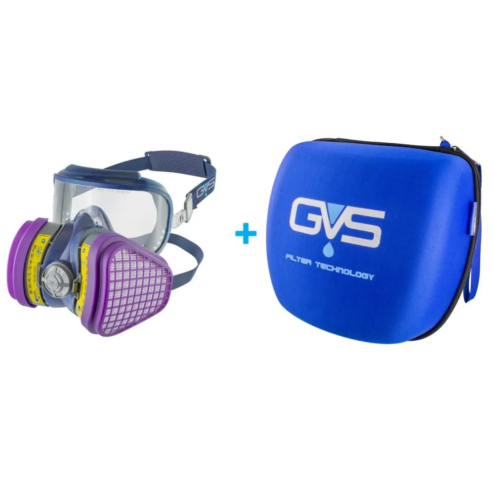 Half Face Mask Respirator with Attached Goggles and Various Filters - GVS Integra