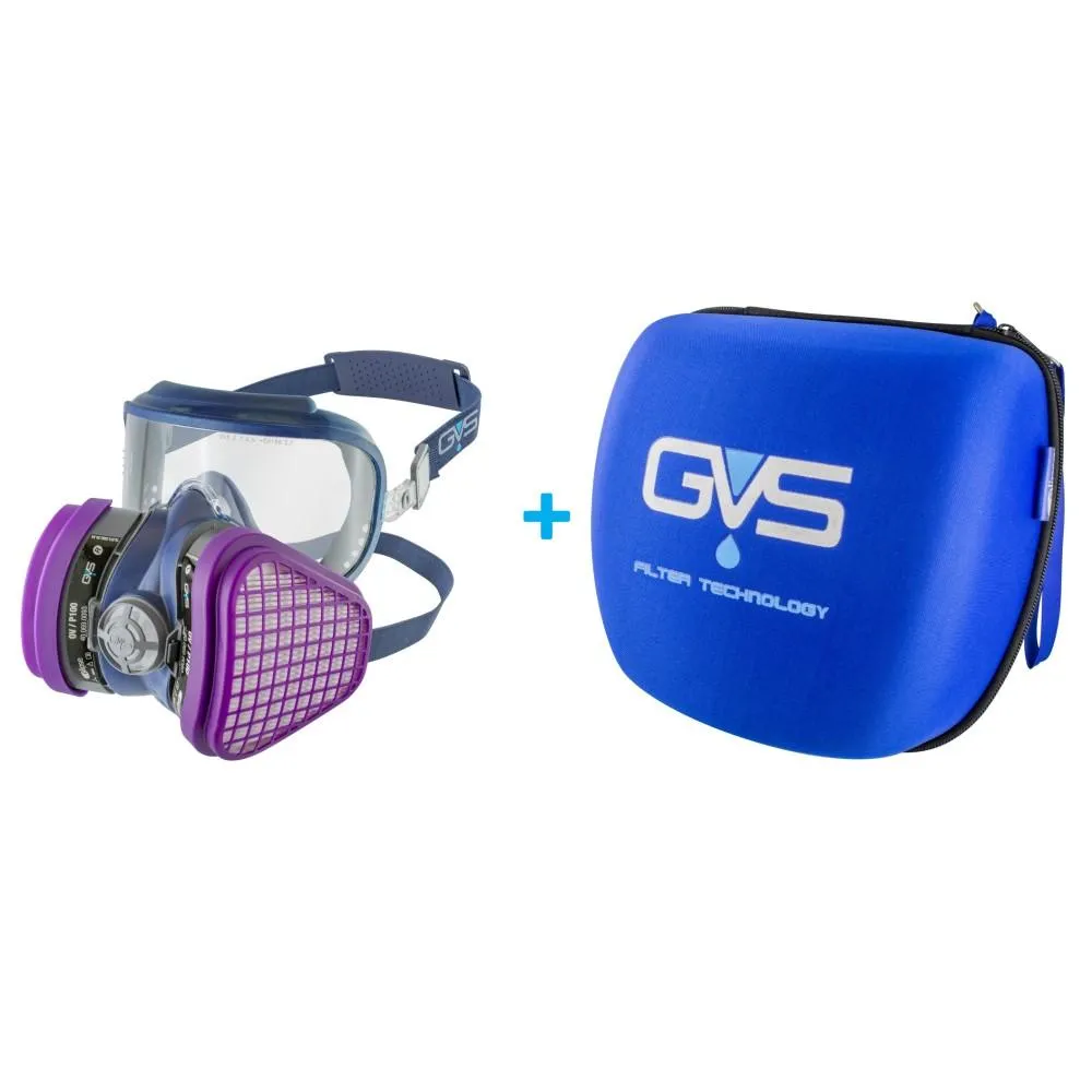 Half Face Mask Respirator with Attached Goggles and Various Filters - GVS Integra